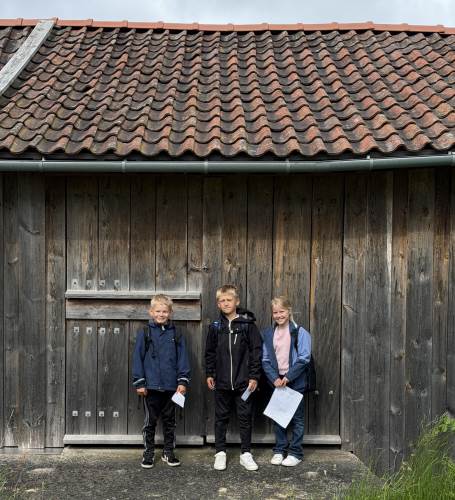 Låven som hører til den eldste gården på Frikstad.